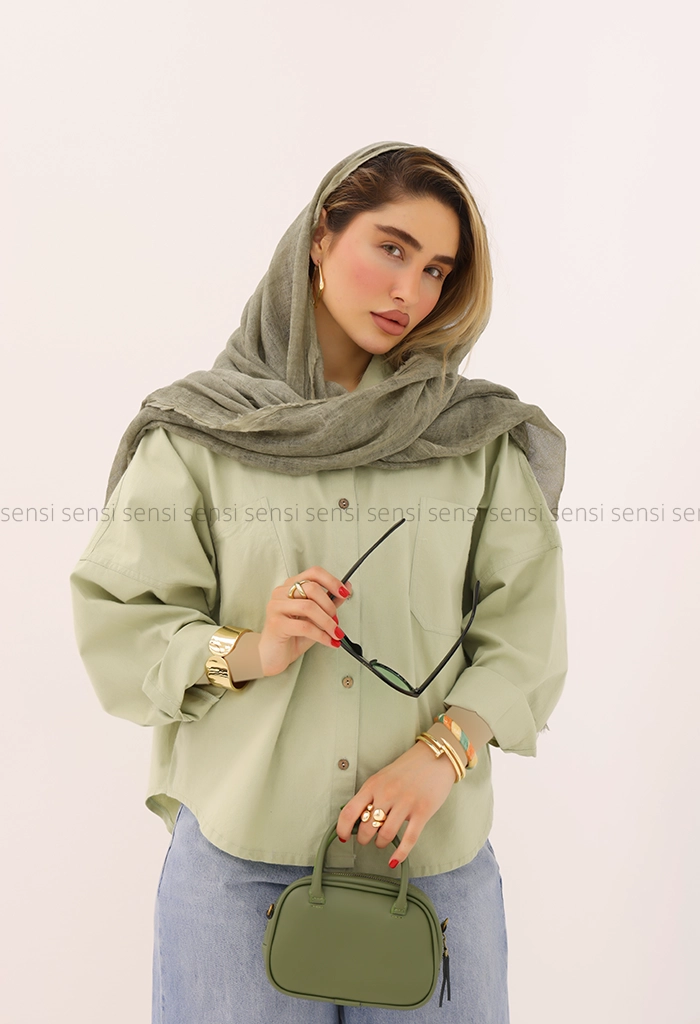 شومیز باکسی لینن کد1005630